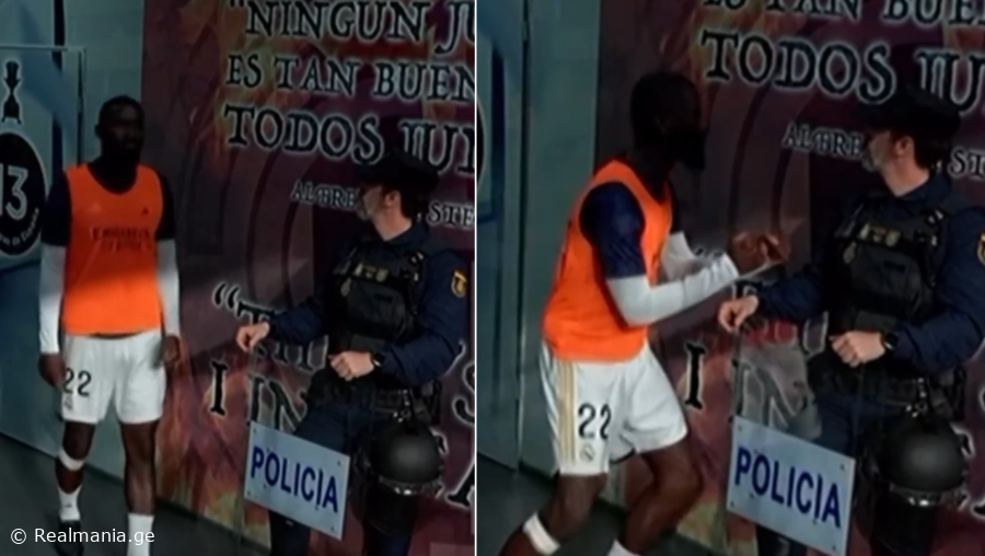 VIDEO: რუდიგერის ხუმრობა პოლიციელთან - სახალისო კადრები